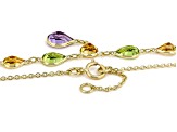 Multi-Gem 14k Yellow Gold 17" Necklace 17"