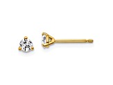 14K Yellow Gold Lab Grown Diamond 1/4ctw VS/SI GH 3 Prong Earrings