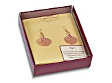 24k Rose Gold Dipped Aspen Leaf Shepherd Hook Earrings