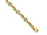 14k Yellow Gold Diamond Hearts Tennis Bracelet