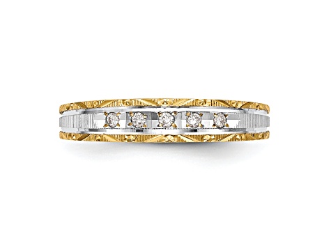 14K Yellow Gold AA Quality Ladies Wedding Band