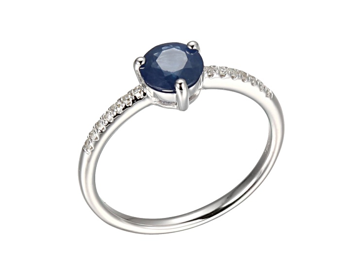 Blue Sapphire 10k White Gold Ring 0.93ctw - 13D7DE | JTV