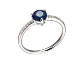 Blue Sapphire 10k White Gold Ring 0.93ctw