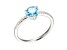 Swiss Blue Topaz and Diamond 10k White Gold Ring 0.91ctw