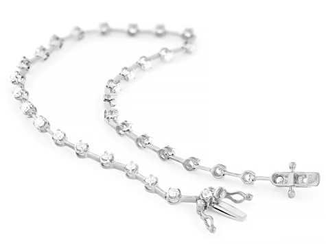 White Lab-Grown Diamond, Sterling Silver Bracelet 1.00ctw