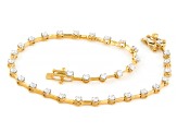 White Lab-Grown Diamond, 14k Yellow Gold Over Silver Bracelet 1.00ctw
