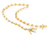 White Lab-Grown Diamond, 14k Yellow Gold Over Silver Bracelet 1.00ctw