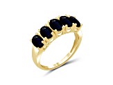 Black Sapphire 14K Gold Over Sterling Silver Ring 2.80ctw