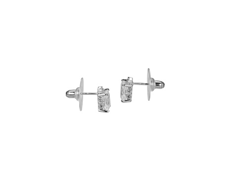 White Cubic Zirconia Platineve Stud Earrings 3.02ctw