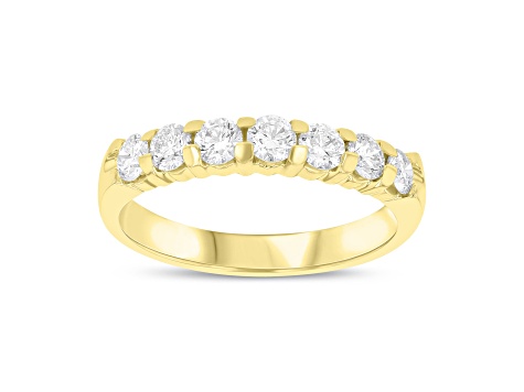 0.75cttw 7 Stone Diamond Band Ring in 14k Yellow Gold