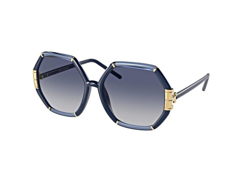 Tory Burch Women s 58mm Transparent Navy Sunglasses 13F6HA JTV