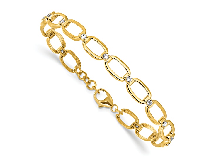 14K Yellow Gold Lab Grown Diamond VS/SI GH, Oval Link with