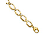 14K Yellow Gold Lab Grown Diamond VS/SI GH, Oval Link with 0.25 Inch Extension Bracelet