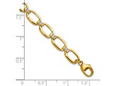 14K Yellow Gold Lab Grown Diamond VS/SI GH, Oval Link with 0.25 Inch Extension Bracelet