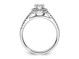 Rhodium Over 14K White Gold Eternal Promise Lab Grown Diamond Halo Ring