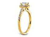 14K Yellow Gold Eternal Promise Lab Grown Diamond Halo Ring