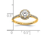 14K Yellow Gold Eternal Promise Lab Grown Diamond Halo Ring