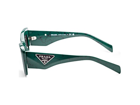 Prada Women's Fashion 50mm Green Marble Sunglasses | PR-13ZS-16D5S0