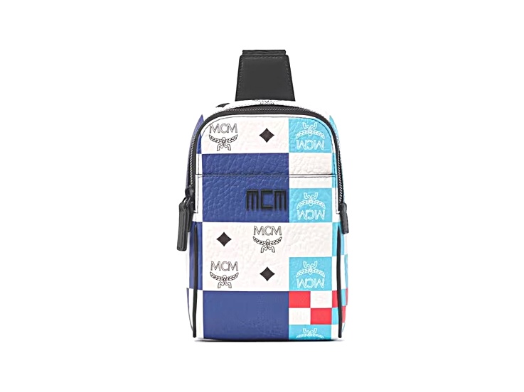 MCM Mini Tech Sling in Checkerboard Visetos Handbag - 13G5CA | JTV