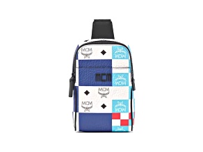 MCM Mini Tech Sling in Checkerboard Visetos Handbag
