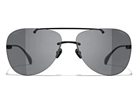 Chanel Black Aviator Frame / Gray Lenses Sunglasses - 13G6FA | JTV