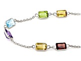 Multi-Gem 14k White Gold 18" Necklace 14.40ctw