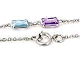 Multi-Gem 14k White Gold 18" Necklace 14.40ctw