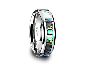 MAUI Tungsten Wedding Band with Mother of Pearl Inlay 7mm