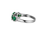 Green Cubic Zirconia Platinum Over Sterling Silver May Birthstone Ring 5.08ctw