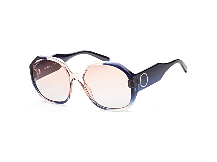 Ferragamo Women's Fashion 60mm Gray Rose Gradient Sunglasses SF943S-6018083