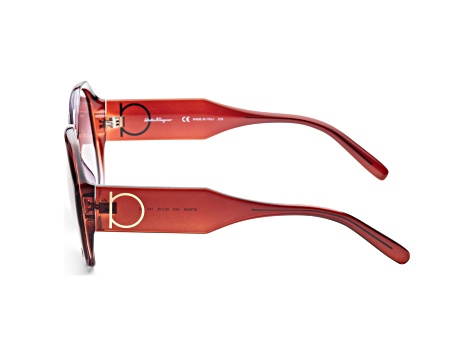 Ferragamo Women's Fashion 60mm Violet Brown Gradient Sunglasses|SF943S-6018546