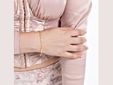 14K Yellow Gold Over Sterling Silver Italian 3mm Paperclip Link Chain Bracelet - 7.5 Inches