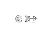 14K White Gold 2.00 Ctw Round Lab-Grown Diamond Studs, F Color SI2 Clarity