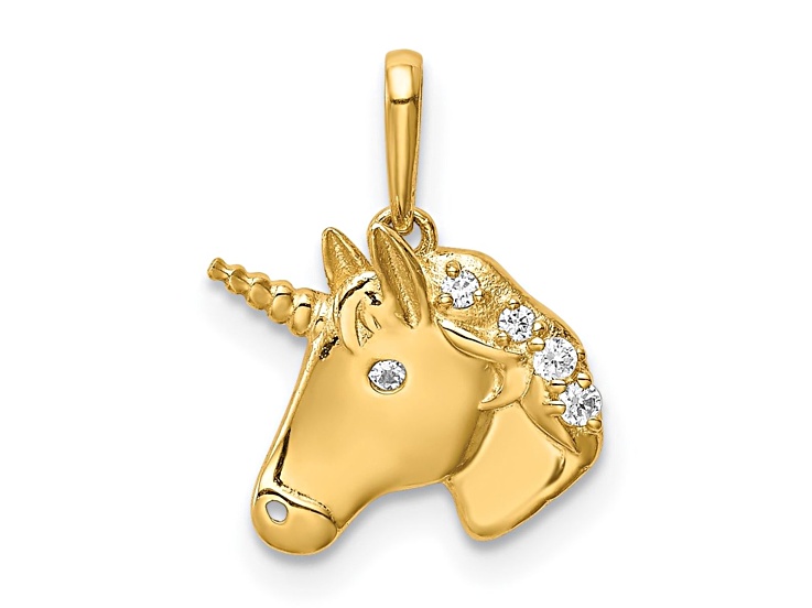 14k yellow selling gold unicorn pendant necklace