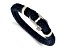 Woven Navy Cotton and Stainless Steel Polished 8.5-inch Bracelet