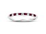 Ruby and Diamond 14k White Gold Band Ring 0.25ctw