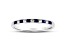 Sapphire and Diamond 14k White Gold Band Ring 0.27ctw