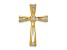 14k Yellow Gold Diamond Cross Pendant