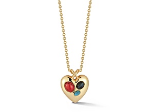 Rachel Zoe 14K Gold Over Brass Cubic Zirconia Puffed Heart Necklace