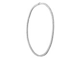 White Cubic Zirconia Platinum Over Sterling Silver Tennis Necklace 21.74ctw