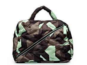 GO Dash Dot Puffle Handbag in Camo Mint