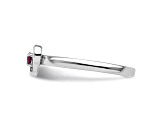 Sterling Silver Stackable Expressions Rhodolite Heart Ring 0.09ctw