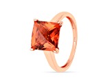14K Rose Gold Over Sterling Silver Lab Created Padparadscha Sapphire Ring 4.29ct
