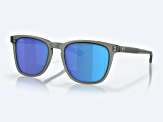 Costa Del Mar Matte Gray Crystal/Blue Mirror 580G Polarized 53 mm Sunglasses