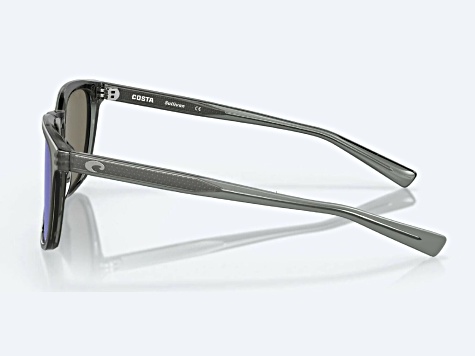Costa Del Mar Matte Gray Crystal/Blue Mirror 580G Polarized 53 mm Sunglasses