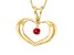 0.06ct Ruby Heart Pendant in 14k Yellow Gold