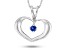 0.06ct Sapphire Heart Pendant in 14k White Gold