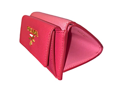 Prada Two-Toned Pink Tri-Fold Saffiano Wallet - 13LY7A | JTV