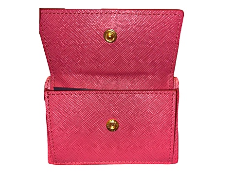 Prada Two-Toned Pink Tri-Fold Saffiano Wallet - 13LY7A | JTV