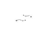 White Cubic Zirconia Platineve® Curved Earrings 0.91ctw